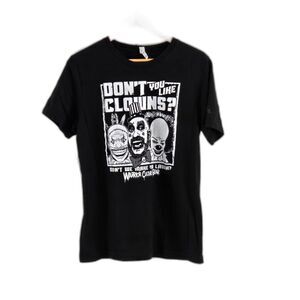 Canvas 'Don't You Like Clowns' Tee Unisex Large Black Warrior Culture Gear